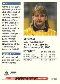 1991 Soccer Shots MSL #011 Kris Peat  Back