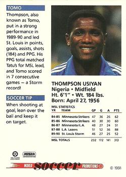 1991 Soccer Shots MSL #068 Thompson Usiyan  Back