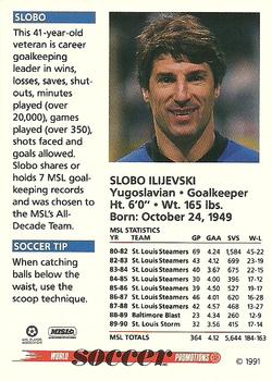 1991 Soccer Shots MSL #077 Slobo Ilijevski  Back