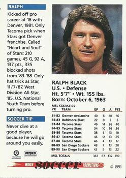 1991 Soccer Shots MSL #081 Ralph Black  Back