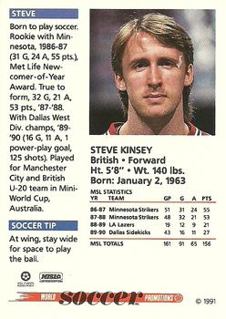 1991 Soccer Shots MSL #083 Steve Kinsey  Back