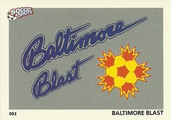 1991 Soccer Shots MSL #093 Baltimore Blast  Front
