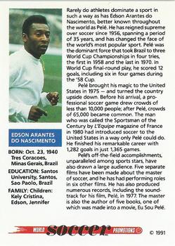 1991 Soccer Shots MSL #101 Pele Back
