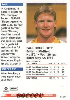 1991 Soccer Shots MSL #020 Paul Dougherty  Back