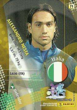 2002 Panini World Cup #71 Alessandro Nesta Back