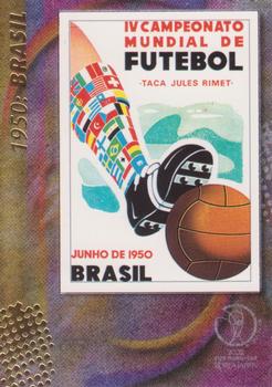 2002 Panini World Cup #7 Official Poster 1950 Brasil Front