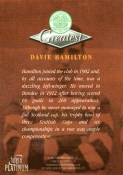 1999 Futera Platinum Celtic Greatest #NNO Davie Hamilton Back
