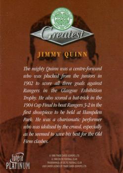 1999 Futera Platinum Celtic Greatest #NNO Jimmy Quinn Back
