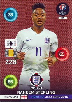 2015 Panini Adrenalyn XL Road to Euro 2016 #265 Raheem Sterling Front