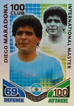 2010 Topps Match Attax England 2010 - International Master #NNO Diego Maradona Front