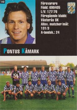 1995 Arena Allsvenskan #143 Pontus Kåmark Back