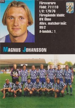 1995 Arena Allsvenskan #171 Magnus Johansson Back