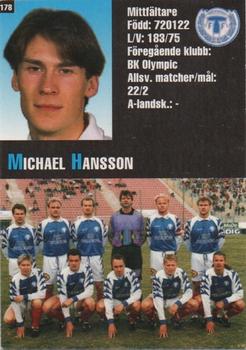 1995 Arena Allsvenskan #178 Mikael Hansson Back