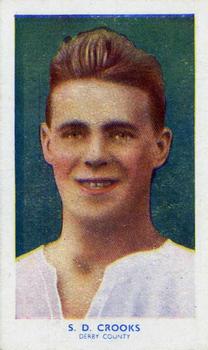 1939 R & J Hill Famous Footballers Series 1 #2 Sammy Crooks Front