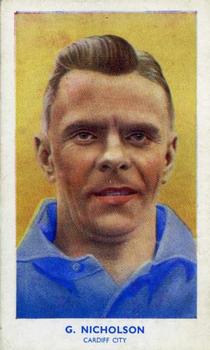 1939 R & J Hill Famous Footballers Series 1 #20 George Nicholson Front