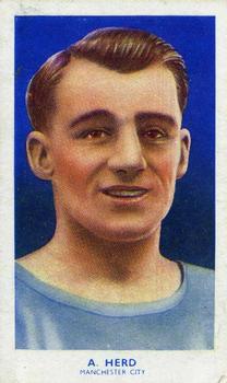 1939 R & J Hill Famous Footballers Series 1 #23 Alec Herd Front