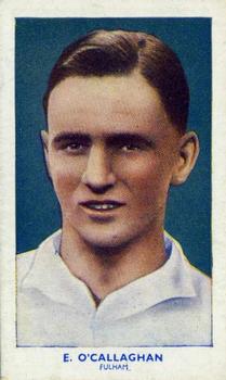 1939 R & J Hill Famous Footballers Series 1 #43 Taffy O'Callaghan Front