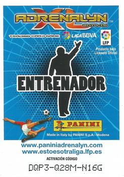 2014-15 Panini Adrenalyn XL La Liga BBVA - Plus Entrenador #478 Sergio Gonzalez Back