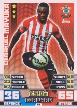 2014-15 Topps Match Attax Premier League Extra #56 Emmanuel Mayuka Front
