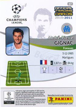 2010-11 Panini Premium UEFA Champions League #67 Andre-Pierre Gignac Back