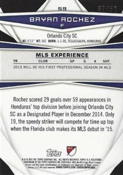 2015 Topps MLS - Blue #59 Bryan Rochez Back