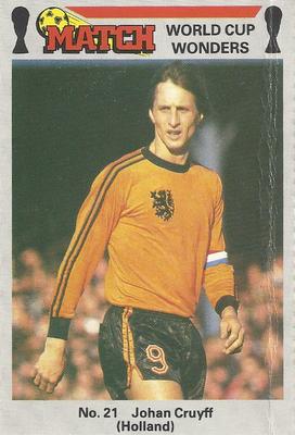 1986 Match World Cup Wonders #21 Johan Cruyff Front