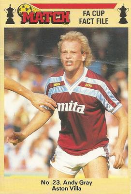 1986-87 Match FA Cup Fact File #23 Andy Gray Front