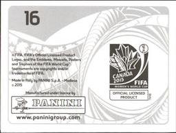 2015 Panini Women's World Cup Stickers #16 Ottawa Back