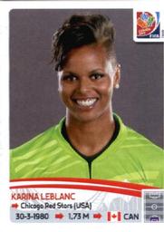 2015 Panini Women's World Cup Stickers #25 Karina LeBlanc Front