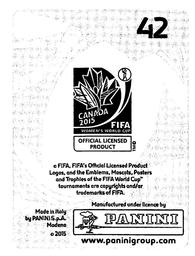 2015 Panini Women's World Cup Stickers #42 China Logo Back