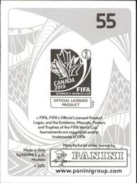 2015 Panini Women's World Cup Stickers #55 Xu Yanlu Back