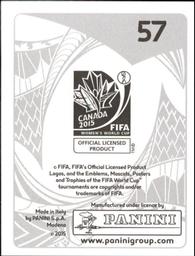 2015 Panini Women's World Cup Stickers #57 Yang Li Back