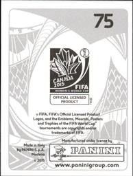 2015 Panini Women's World Cup Stickers #75 Kirsty Yallop Back