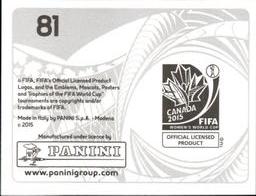 2015 Panini Women's World Cup Stickers #81 Team Back