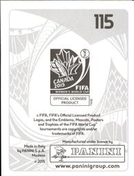 2015 Panini Women's World Cup Stickers #115 Pauline Bremer Back
