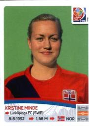 2015 Panini Women's World Cup Stickers #147 Kristine Minde Front
