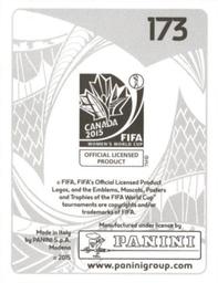 2015 Panini Women's World Cup Stickers #173 Alisa Rukpinij Back