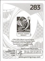 2015 Panini Women's World Cup Stickers #283 Larissa Crummer Back