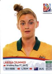 2015 Panini Women's World Cup Stickers #283 Larissa Crummer Front