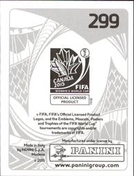 2015 Panini Women's World Cup Stickers #299 Hanna Folkesson Back