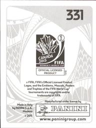 2015 Panini Women's World Cup Stickers #331 Monica Back