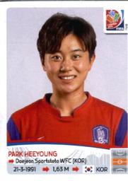 2015 Panini Women's World Cup Stickers #357 Park Hee-young Front
