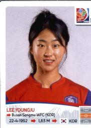 2015 Panini Women's World Cup Stickers #360 Lee Youngju Front