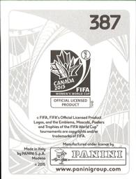 2015 Panini Women's World Cup Stickers #387 Daniela Cruz Back