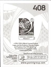2015 Panini Women's World Cup Stickers #408 Jessica Houara Back