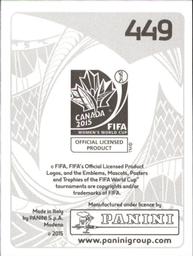 2015 Panini Women's World Cup Stickers #449 Daniela Montoya Back