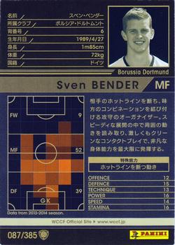 2013-14 Panini/Sega World Club Champion Football #087 Sven Bender Back