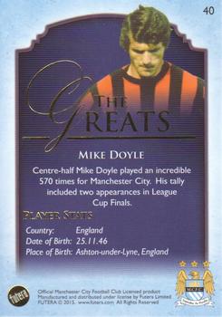 2015 Futera Unique Manchester City #40 Mike Doyle Back