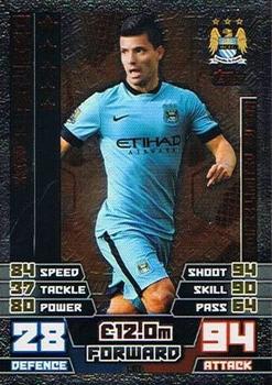 2014-15 Topps Match Attax Premier League Extra - Limited Edition Bronze #LE1 Sergio Aguero Front