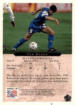 1994 Upper Deck World Cup Contenders French/Dutch #9 Tab Ramos Back